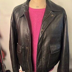 Faconnable men’s lamb leather jacket
